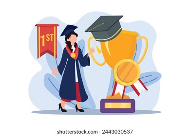 Graduation Day Flat Illustration Design