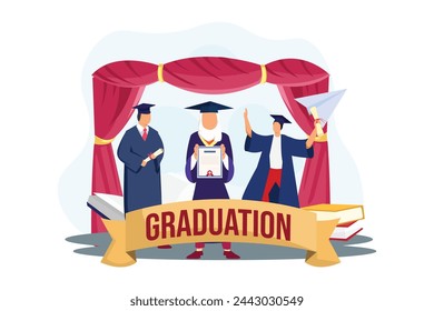 Graduation Day Flat Illustration Design