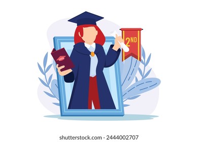 Graduation Day Flat Illustration Design