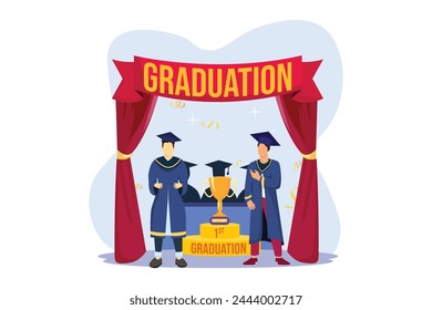 Graduation Day Flat Illustration Design