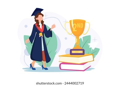 Graduation Day Flat Illustration Design