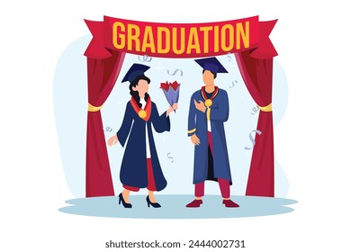 Graduation Day Flat Illustration Design