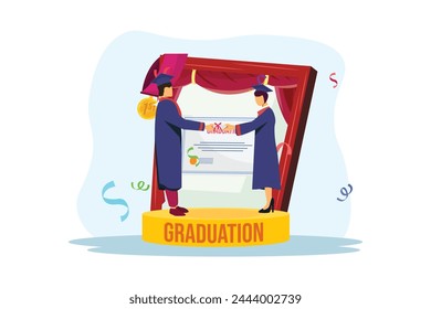 Graduation Day Flat Illustration Design