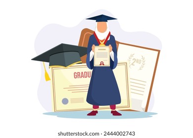 Graduation Day Flat Illustration Design