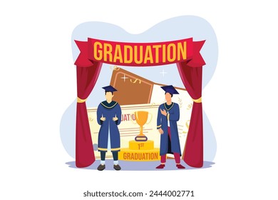 Graduation Day Flat Illustration Design