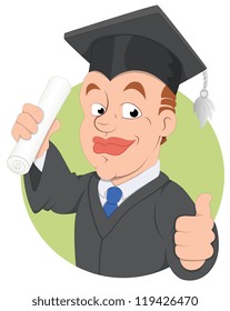 Graduation Day -  Vector Character Illustration