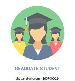 Graduation and Degree icon concept