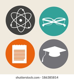 Graduation design over beige background, vector illustration Graduation design over beige background, vector illustration