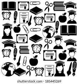 Graduation design over white  background, vector illustration