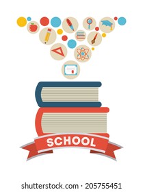 graduation design over white background vector illustration 