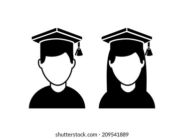 graduation design over white background vector illustration