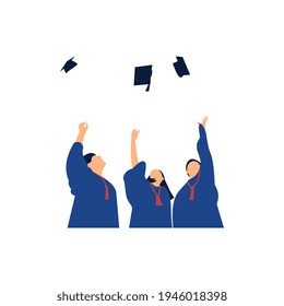 Design-Vorlage für die Graduierung. Vektorsymbol-Illustration
