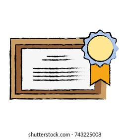 graduation diploma certificate with wood frame design