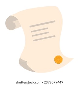 graduation diploma paper vector isolated