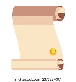 graduation diploma roll achievement isolated