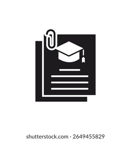 Graduation Document Attached with Clip Icon