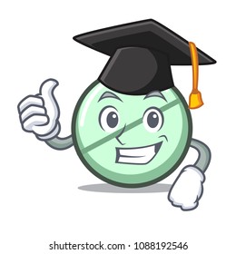 Graduation drug tablet character cartoon