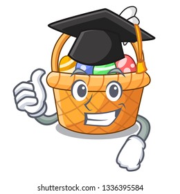 Graduation easter basket isolated in the character