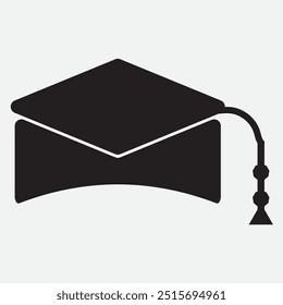 Graduação e educação ícone cap. ilustração vetorial.
