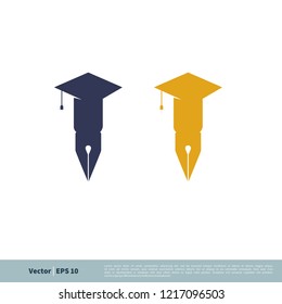 graduation education element logo template