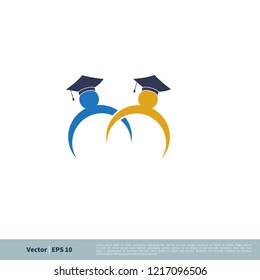 graduation education element logo template