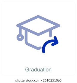 Graduation and education icon concept