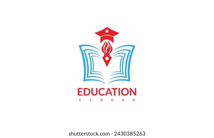 graduation, education logo and symbol .Vector abstract logo design template.