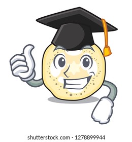 Graduation eggplant sliced on the character board