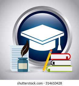 graduation emblem design, vector illustration eps10 graphic 