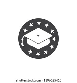 graduation emblem symbol vector