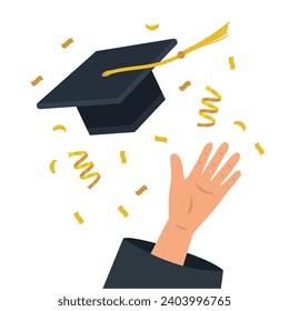 graduation event party illustration isolated