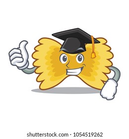 Graduation Farfalle pasta character cartoon