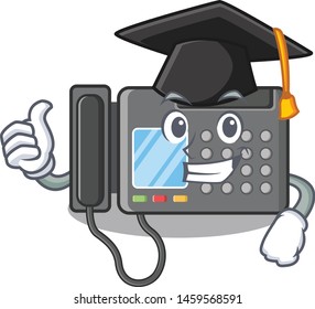 Graduation fax machine in the character shape