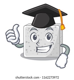 Graduation feta cheese pieces character
