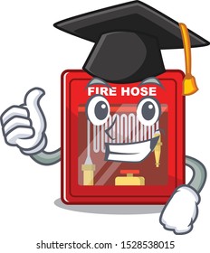 Graduation fire hose cabinet isolated with character