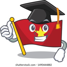 Graduation flag vietnam isolated with the character