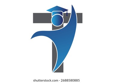 Graduierung flach Icon human mit letzterem T-Design-Konzept
