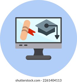 Graduation Flat Vector Icon Design