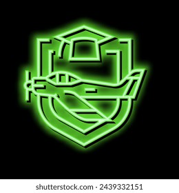 Graduation Flight School Neon Lichtzeichen Vektor. Graduation Flight School Illustration