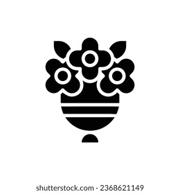 Graduation Flower Filled Icon Vector Illustration
