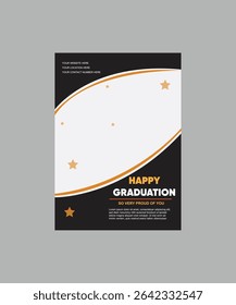 layout de modelo de design de folheto de graduação