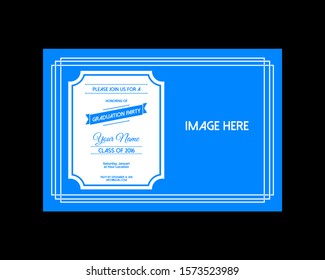 Graduation Flyer Template Vector Illustration
