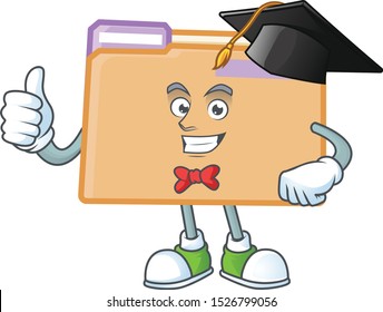 Graduation folder icon with character the mascot