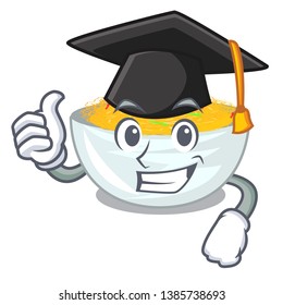 Graduation fried noodles isolated with the character
