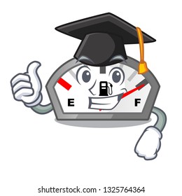 Graduation gasoline indicator isolated with in cartoon