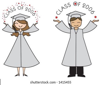 graduation girl and boy