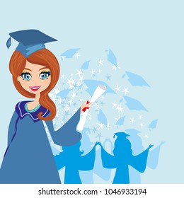Graduation girl card