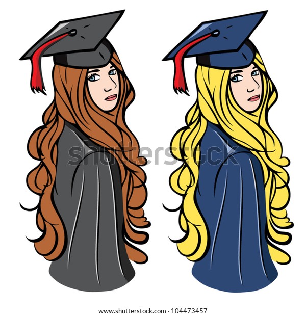 Graduation Girls Vector Illustration 스톡 벡터로열티 프리 104473457 Shutterstock 3810