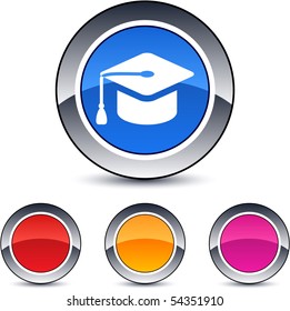 Graduation glossy round web buttons.