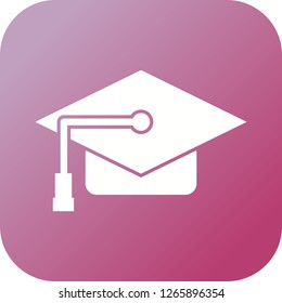 Graduation glyph round corner multi color gradient BG